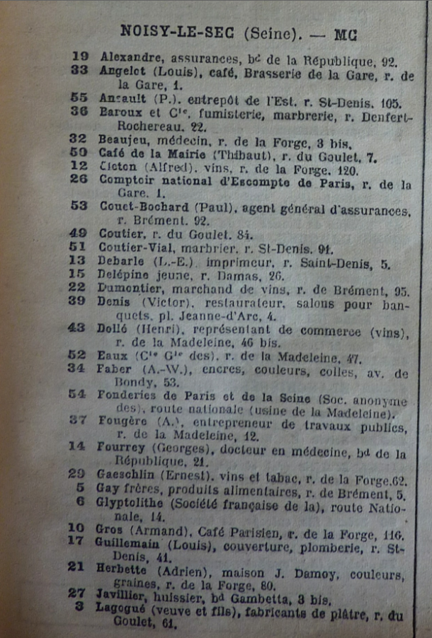 1912 annuaire