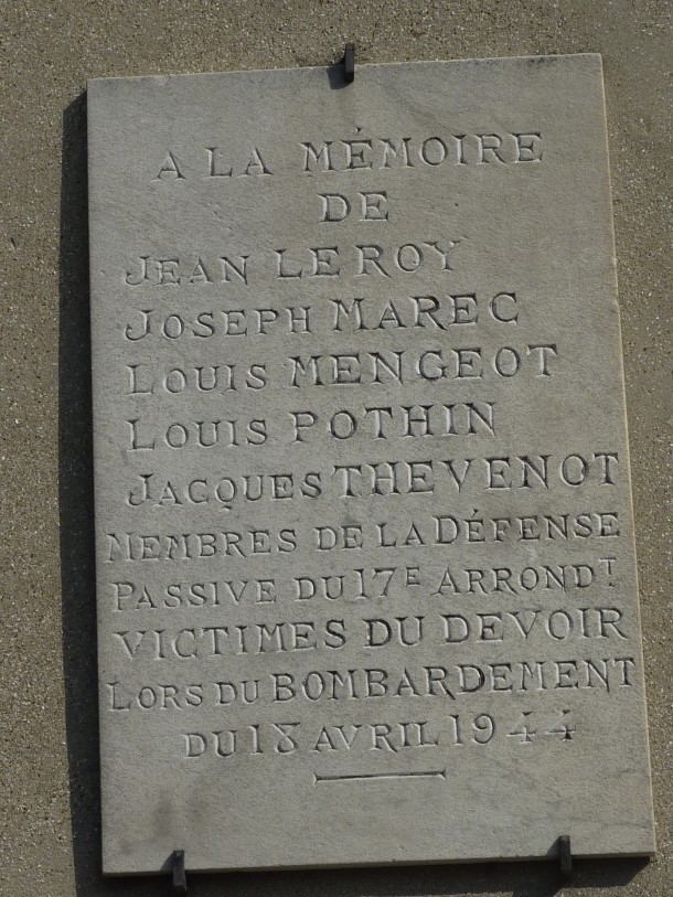 plaque allée des pavillons