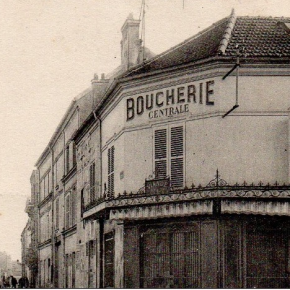 La boucherie centrale 60 rue Jean Jaurès chez Beusse en 1969