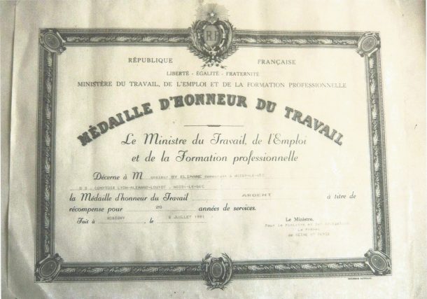 Médaille du travail