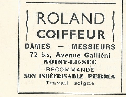 1938 Roland coiffeur