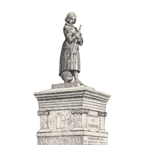 La place Jeanne d'Arc, autour d'une statue