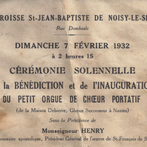 1932, un orgue pour Saint Jean-Baptiste